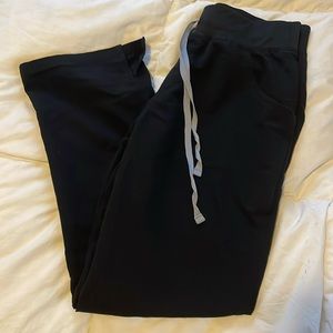 FIGS Kade high wasted black scrub bottoms